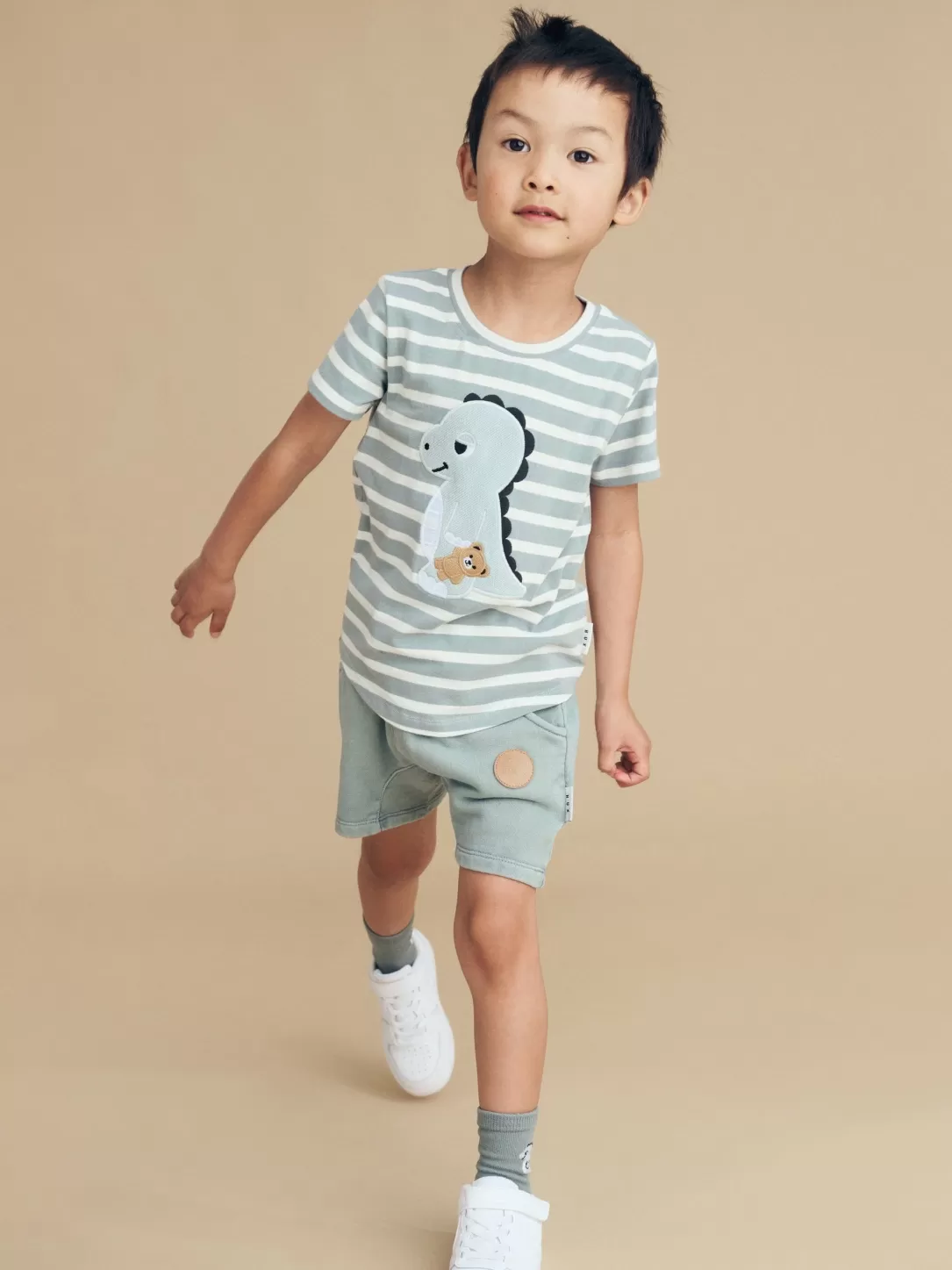 Dino Stripe T-Shirt<Huxbaby Cheap